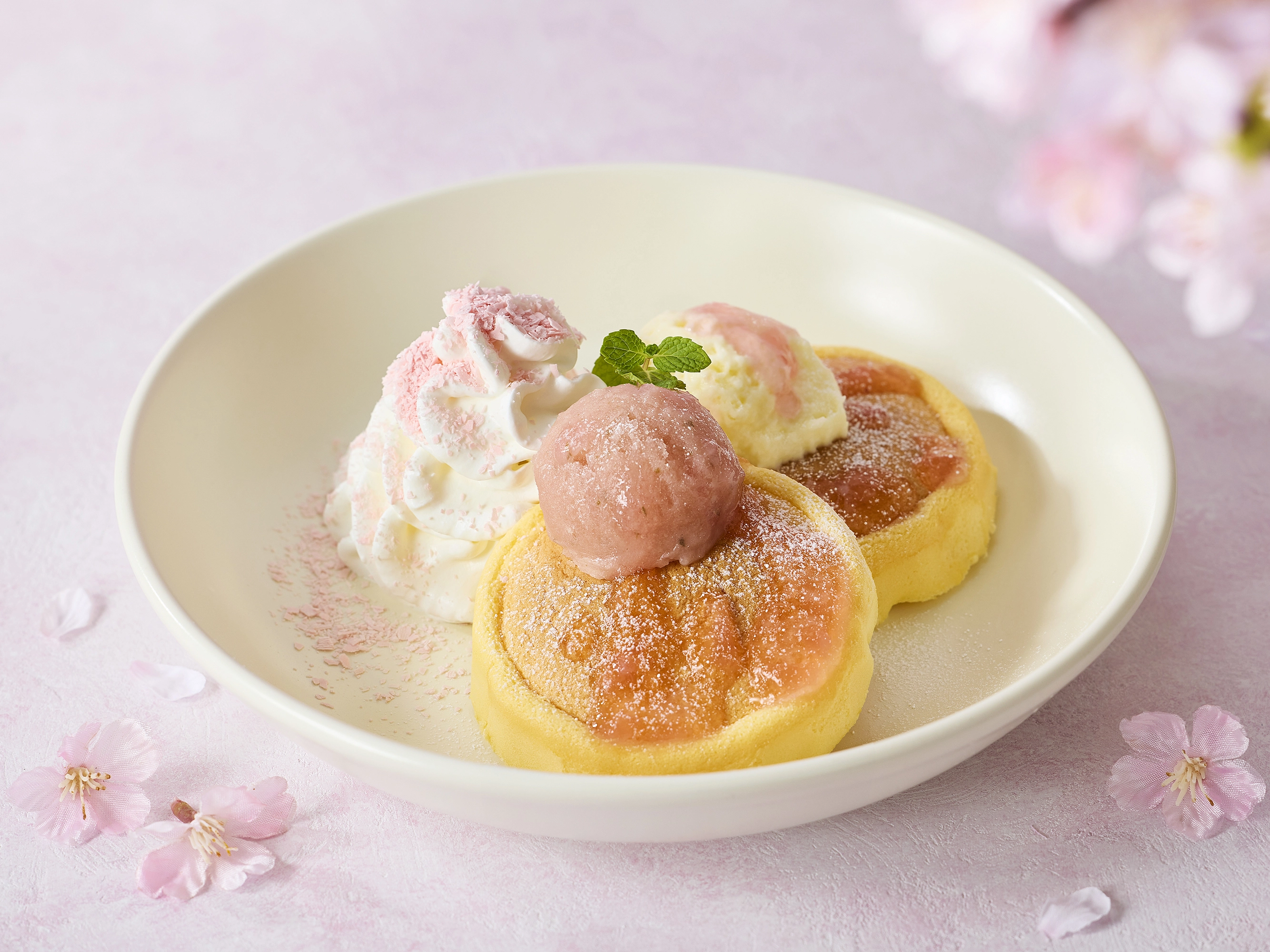 桜スフレパンケーキ～リッチ塩ホイップ～